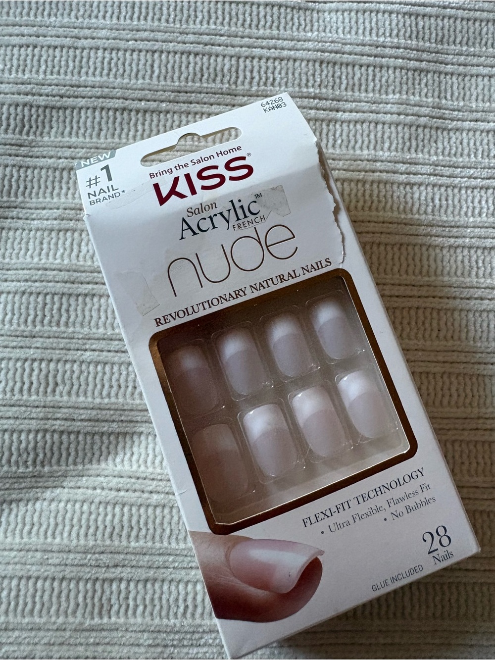 KISS Salon Acrylic French Nude Press-On Nails - Nude